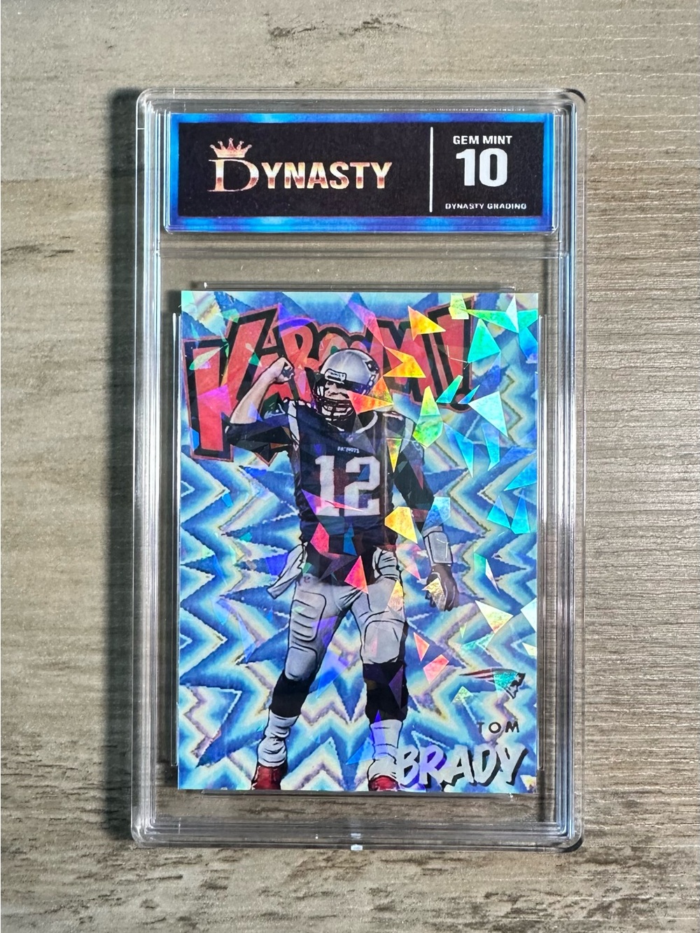 Tom Brady Gem Mint 10 2021 Panini Kaboom Holo Novelty Football Card. Patriots.